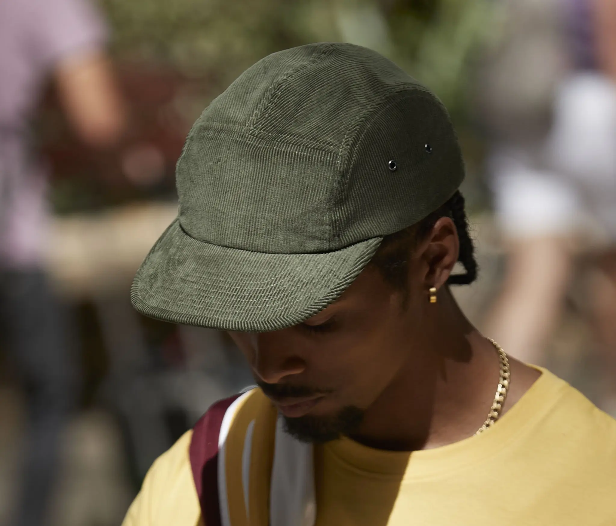 Casquette 5 panneaux en velours
