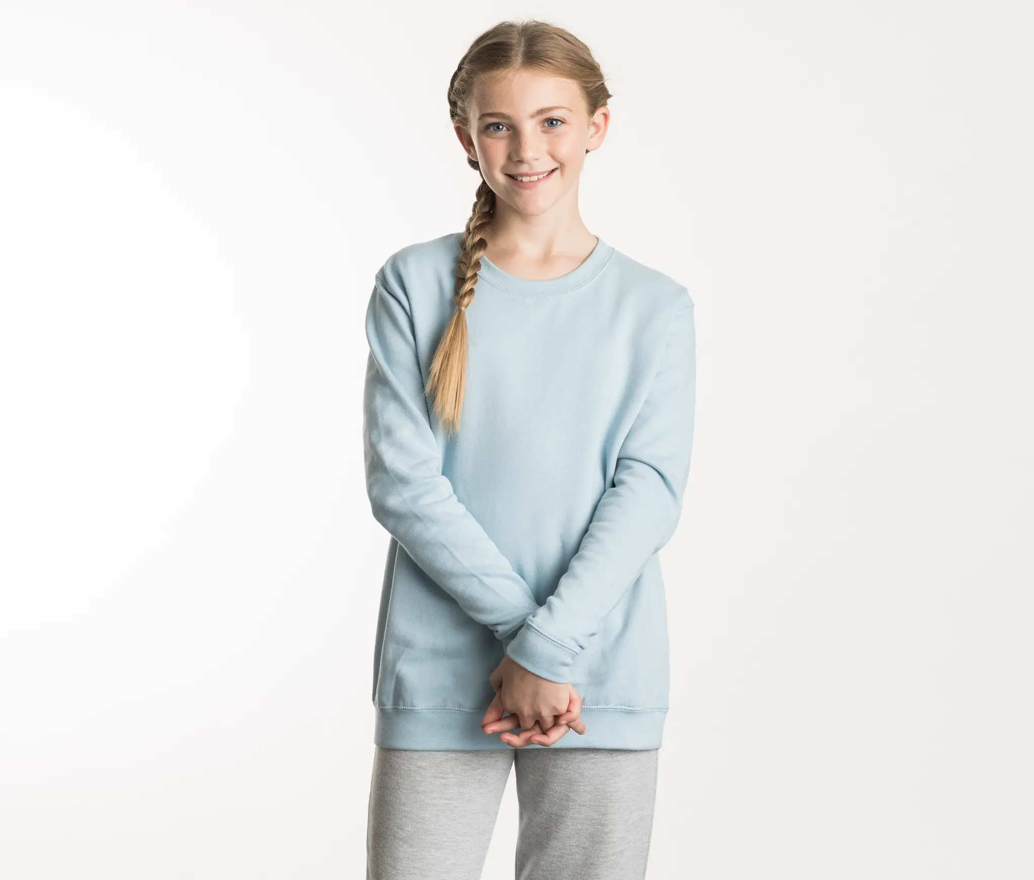 Sweat col rond 80% coton enfant