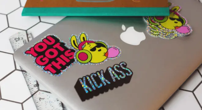 Stickers pailletés