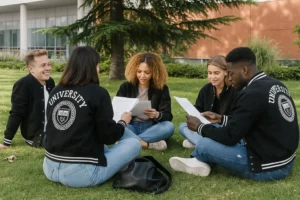Veste varsity personnalisée équipe